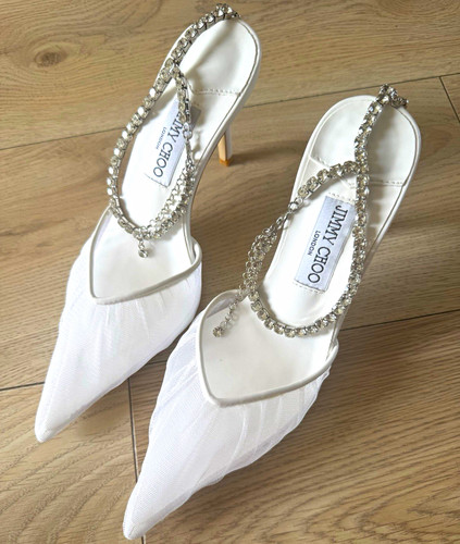 Jimmy choo saeda - white, lace